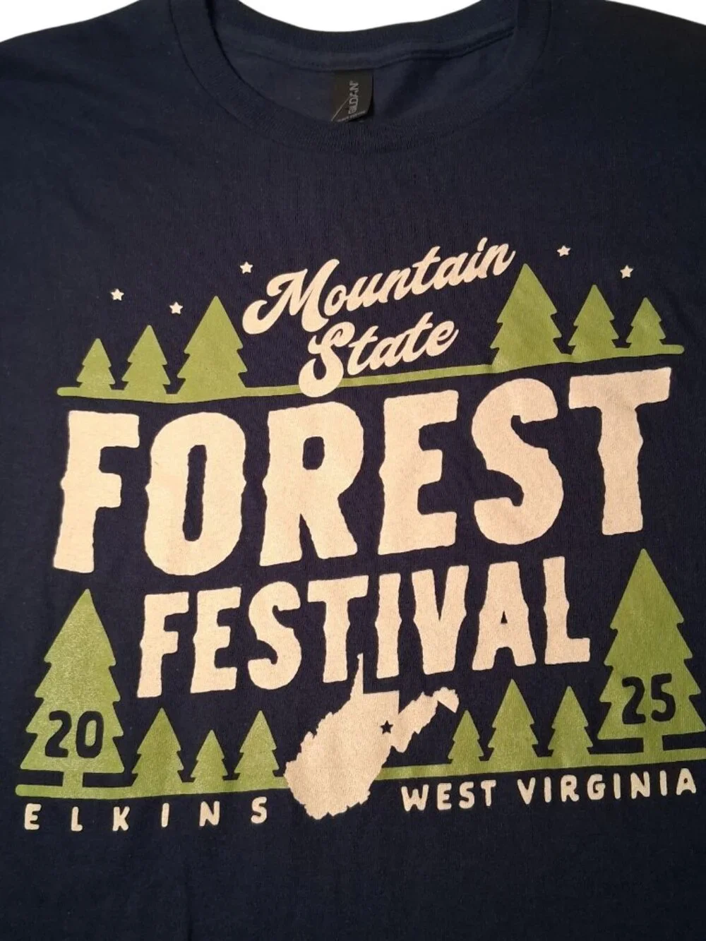 Mountain State Forest Festival Shirt Large Blue Elkins West Virginia WV NEW 2025 - Picture 1 of 9
